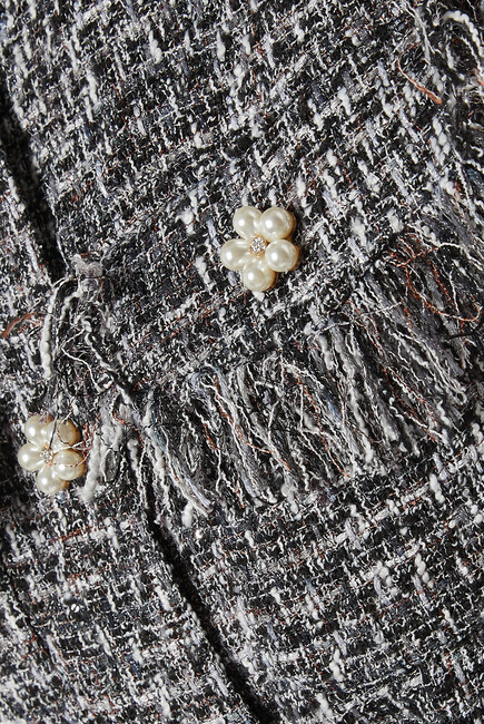 Jasmine Feather-Trimmed Tweed Gilet